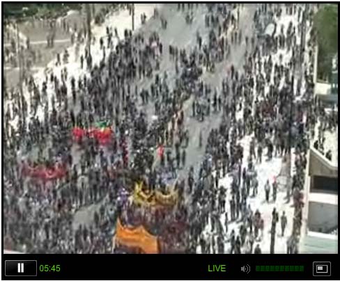 Live Feed From Athens As 100,000 Greeks Go On Strike, Consider Storming Parliament Again  greekcrowd