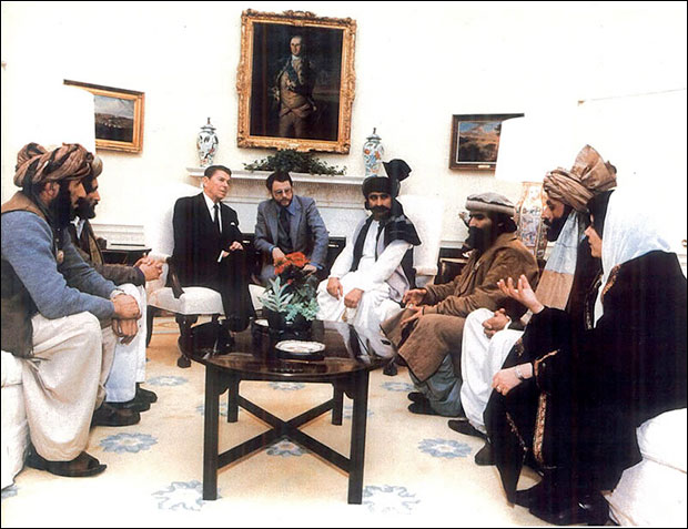 President Ronald Reagan met with the Taliban in 1983. He compared them to America's founding fathers. 