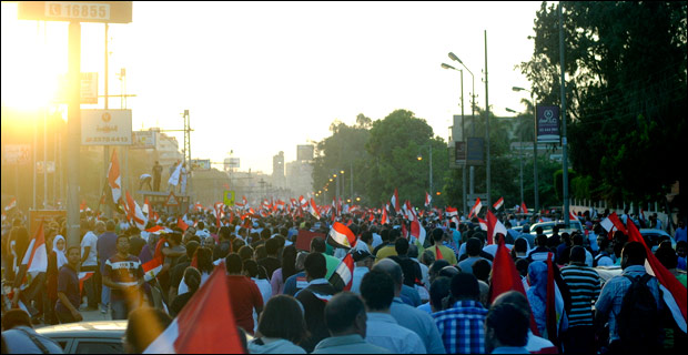 Credit: Egyptians protest against then-president Morsi in 2013.  Credit: Lilian Wagdy / Wiki