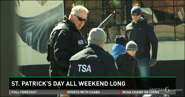 TSA confusingly present at non-transportation related event. / Photo: WCSH